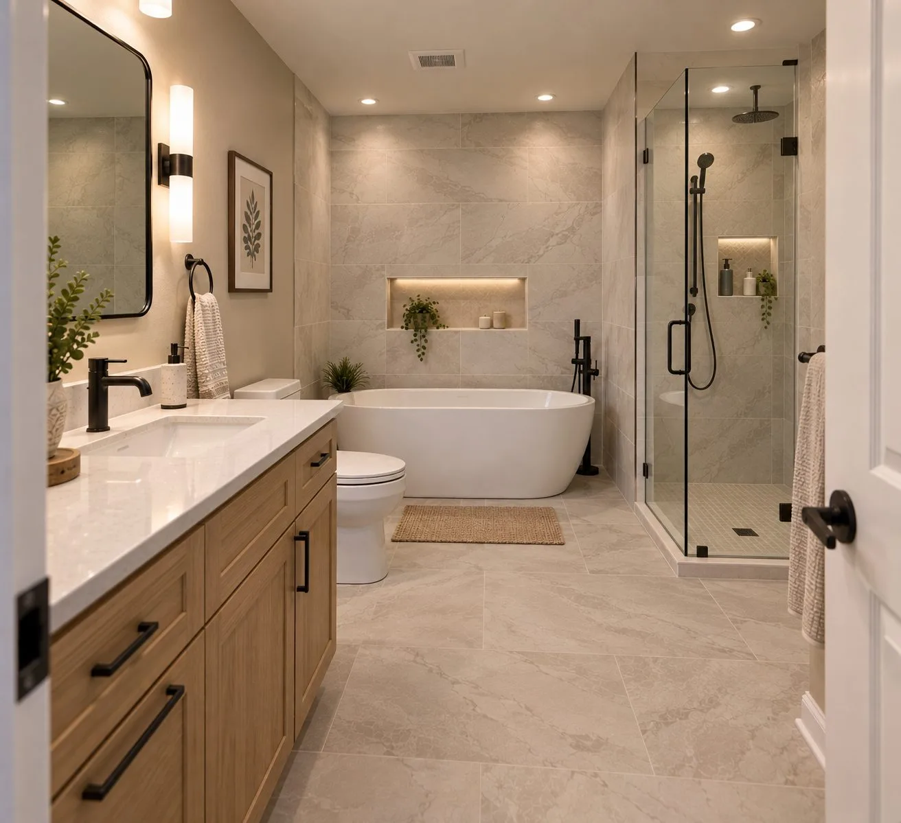 Completed bathroom remodel 1