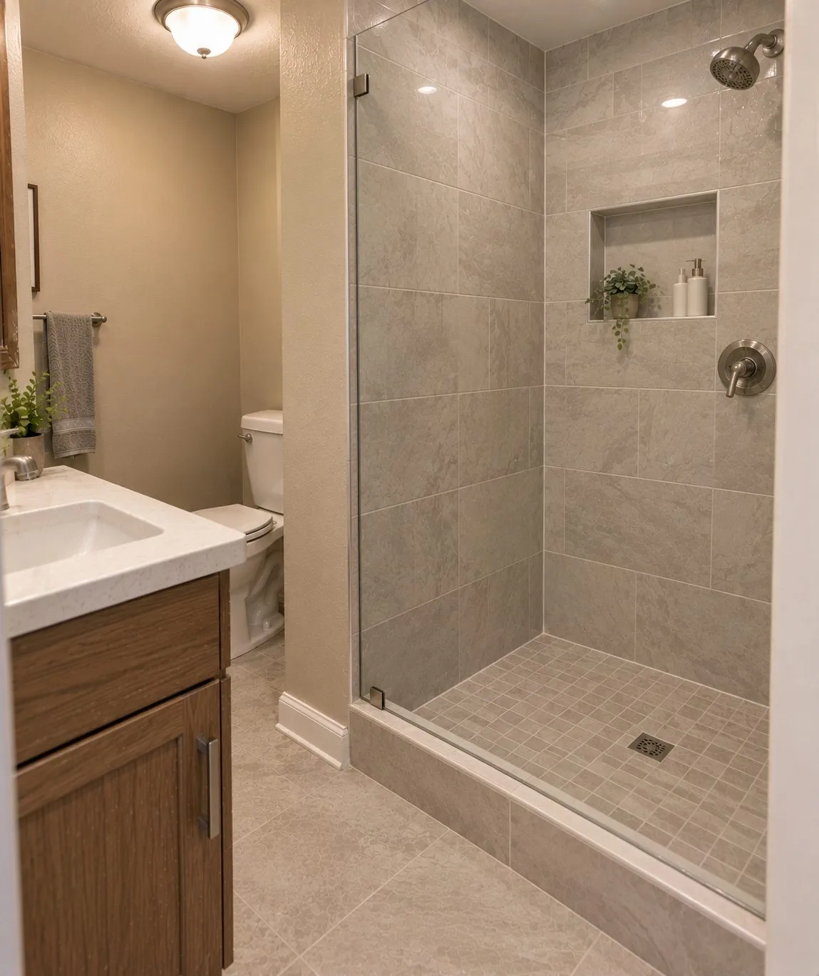 Bathroom tile renovation — after