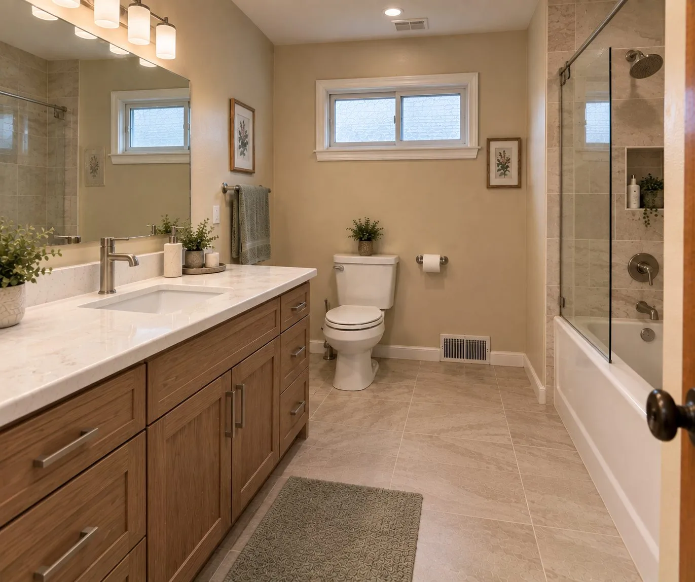 Vanity and cabinet renovation — after