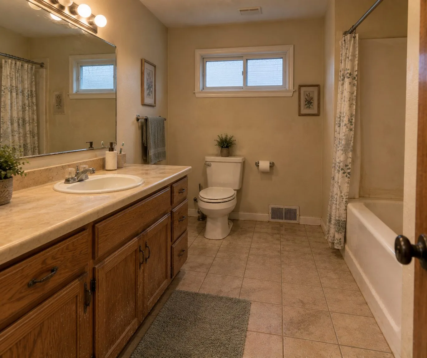 Vanity and cabinet renovation — before