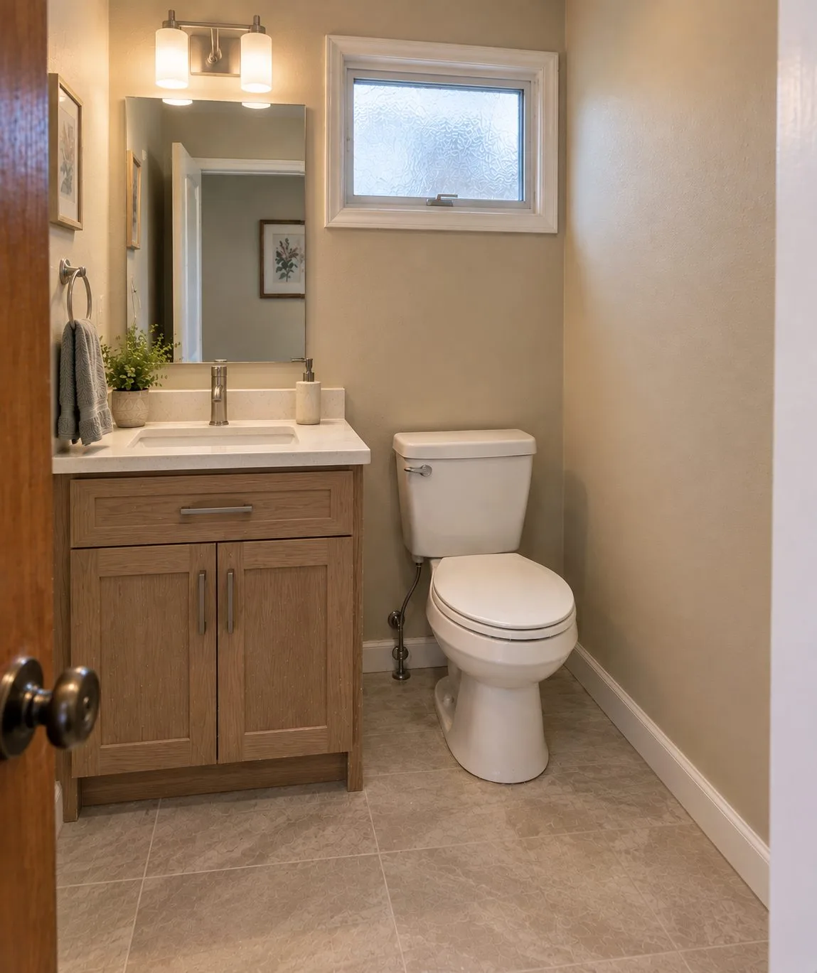 Vanity and cabinet renovation — after